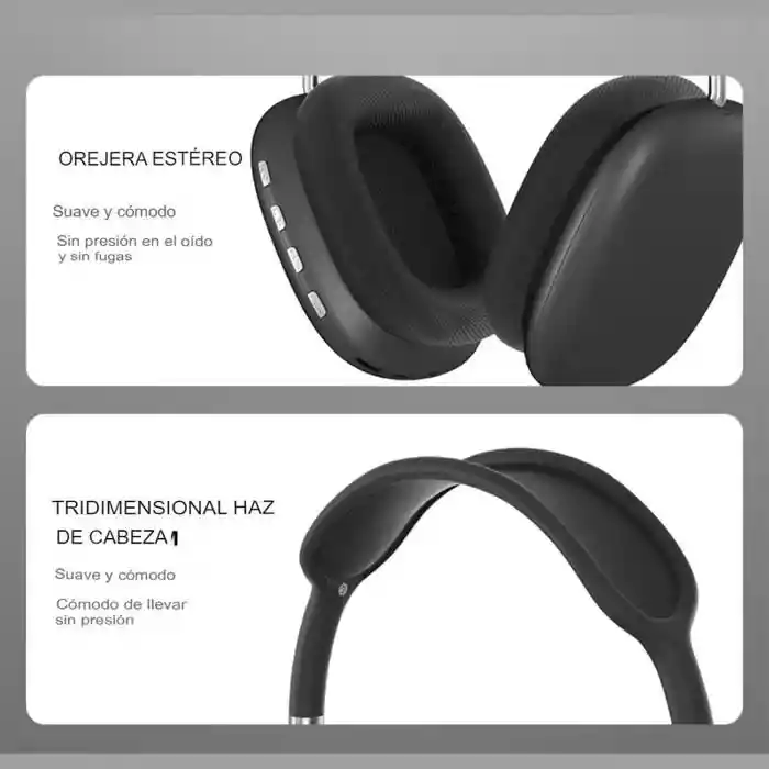 Diadema Bluetooth Over Ear Conexion Bluetooth P9 Color Rosado