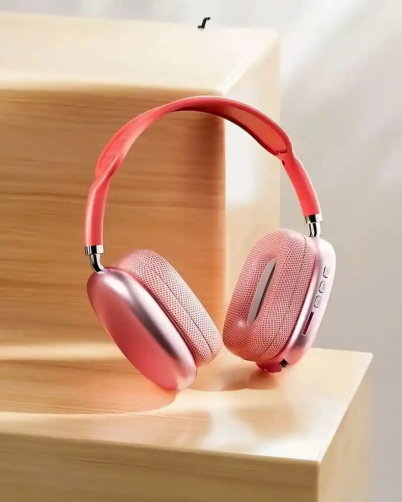 Diadema Bluetooth Over Ear Conexion Bluetooth P9 Color Rosado