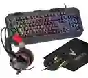 Set Combo Kit Gamer 4 En 1 Wesdar Chiropter Km12