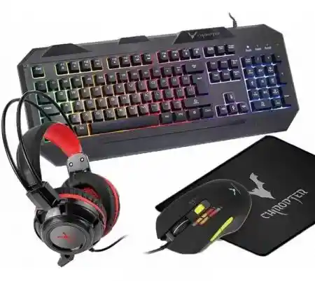 Set Combo Kit Gamer 4 En 1 Wesdar Chiropter Km12