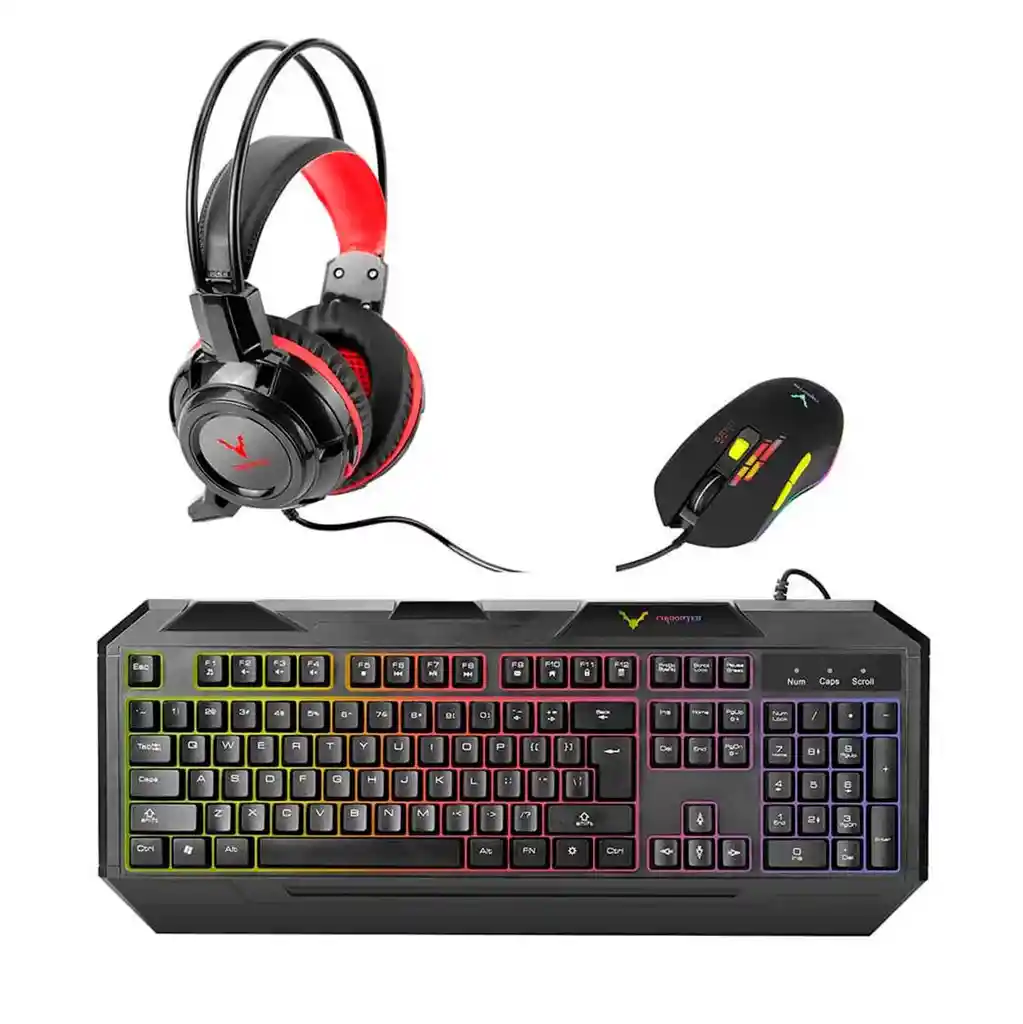 Set Combo Kit Gamer 4 En 1 Wesdar Chiropter Km12
