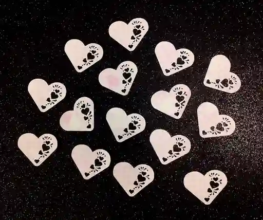 Corazon Decorativo De Papel Troqueleado X10 Und Diseños Surtidos