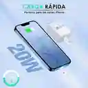Cargador Iphone 20w 1hora 3a Carga Rapida Cargador Usb C Con Cable A Light-ing 1 M Compatible Para 1phone 14/13/13/12/ 11/x, Pad, Pods