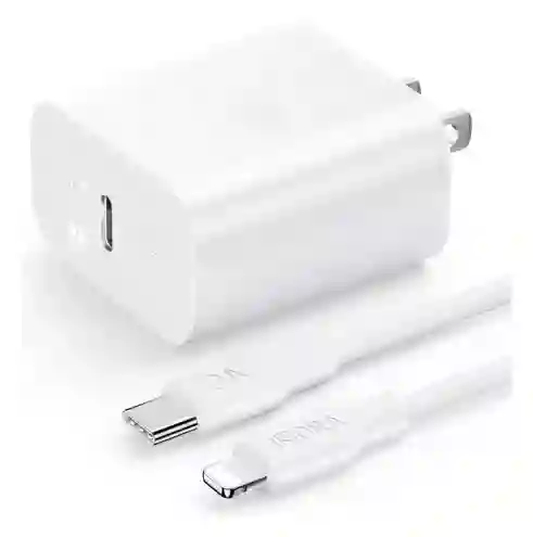 Cargador Iphone 20w 1hora 3a Carga Rapida Cargador Usb C Con Cable A Light-ing 1 M Compatible Para 1phone 14/13/13/12/ 11/x, Pad, Pods