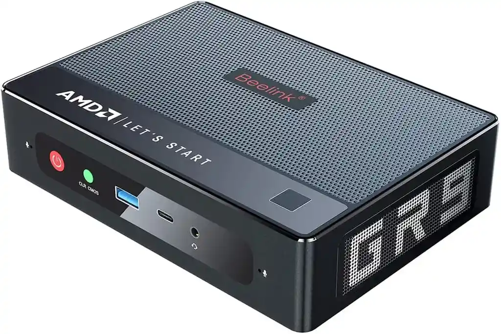 Beelink Gtr5 Mini Pc Amd Ryzen 9 5900hx 8c/16t W11 Pro Mini Computadora, 32 Gb Ram Ddr4 500 Gb Nvme Ssd, Salida Hdmi Y Dp Y Usb-c 4k A 60hz, 2 X 2.5g Rj45, 2 Ranuras Ssd M.2, Wifi 6e, Pc Torre Amd