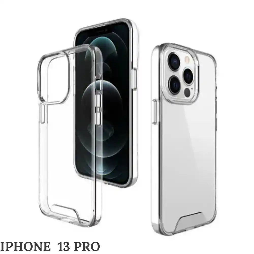 Estuche Para Iphone 13 Pro Con Proteccion Camara Transparente