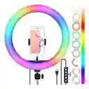 Aro De Luz Multicolor 26 Cm Rgb + Trípode