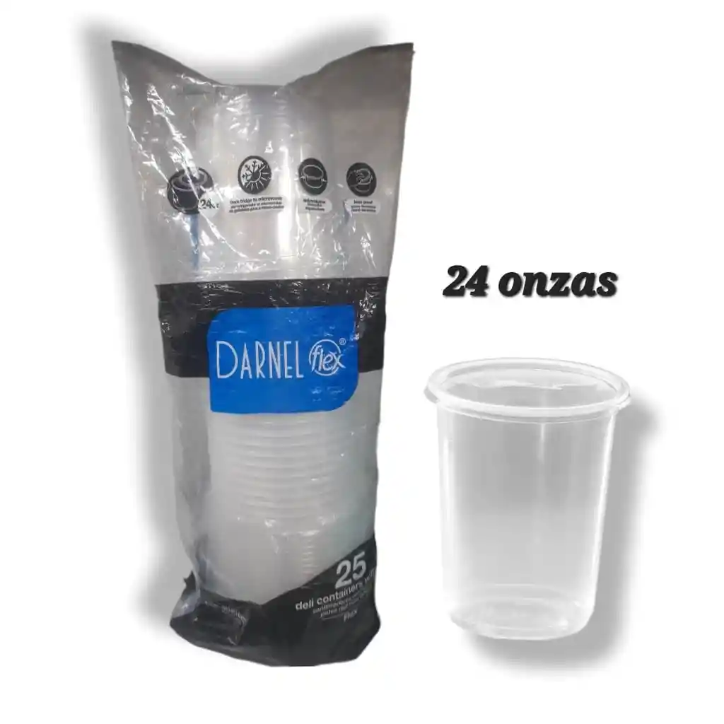 Darnel Tarrina 24onz Con Tapa X 25und