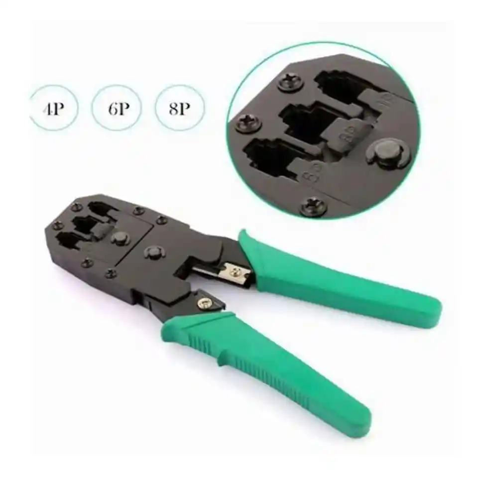 Pinza Ponchadora Red Rj45 Rj11 Rj9 3 En 1 + Pela Cable