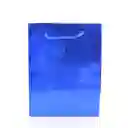Bolsa De Regalo Metalizada Primavera Holograma Azul Talla L medida 32 Cm Alto * 26 Cm Ancho