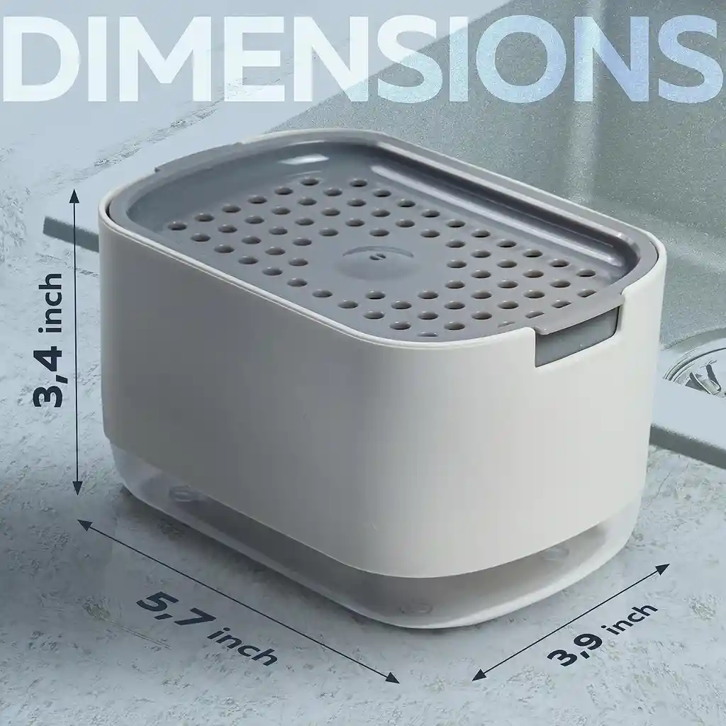 Dispensador De Jabón De Cocina Con Soporte De Esponja