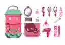 Juguete Villa Play House Mini Estudio De Belleza En Una Casa Maleta