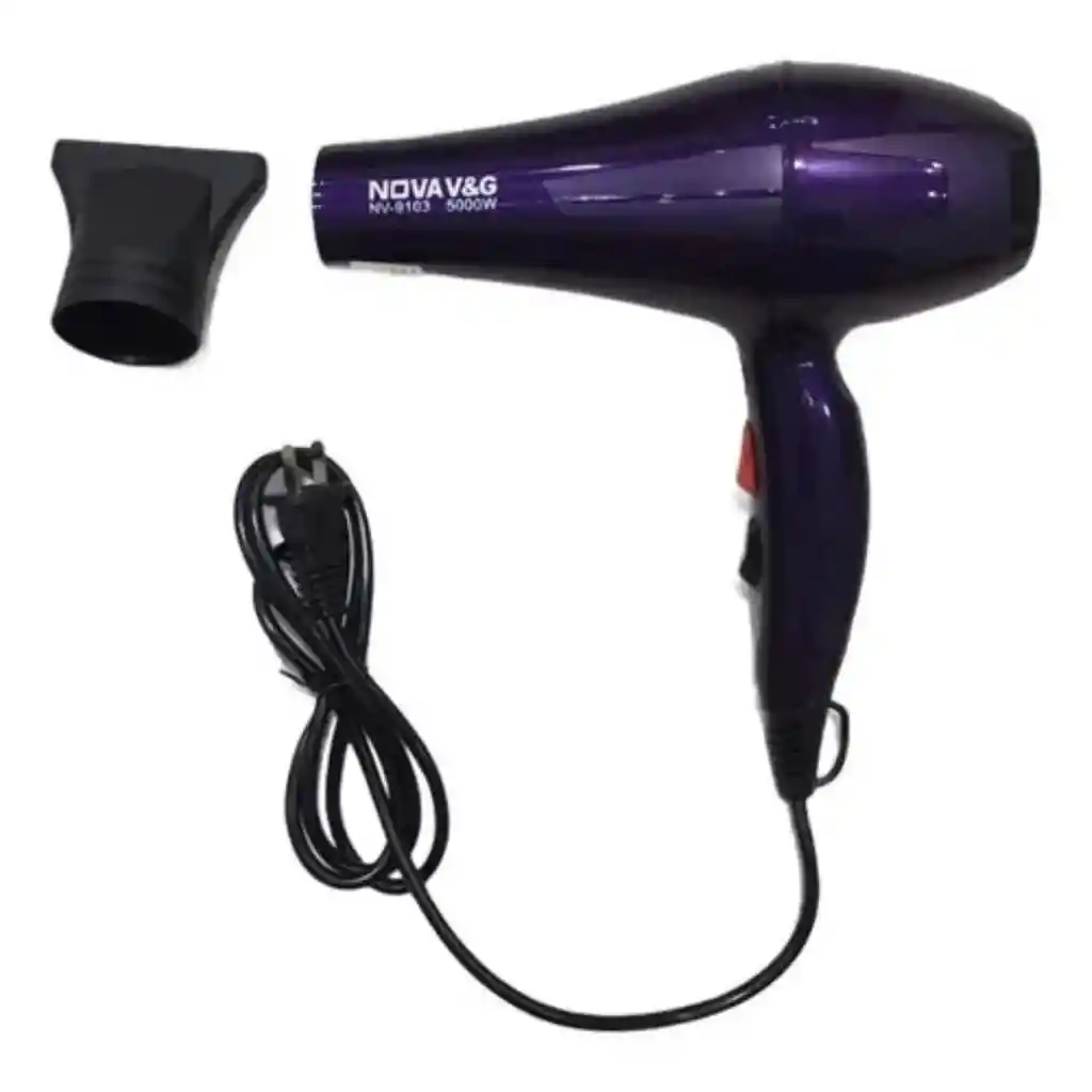 Secador De Cabello Nova Nv-9103 Violeta 110v