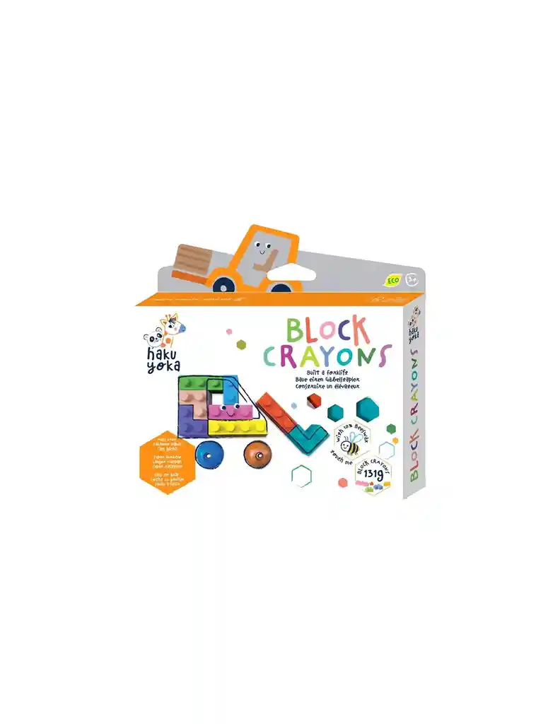 Crayones Motricidad En Bloques Forma Maquina Para Niños