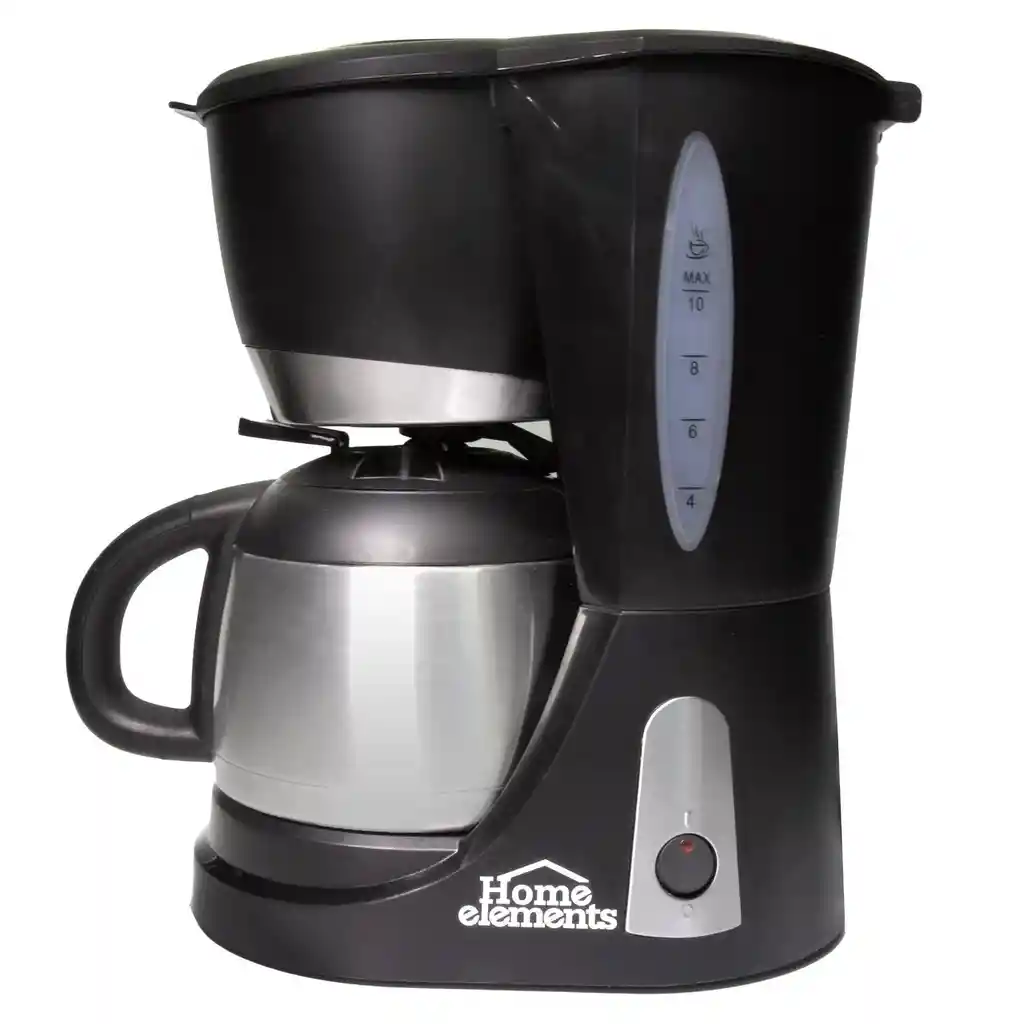 Cafetera Electrica 10 Tazas Home Elements Jarra En Acero