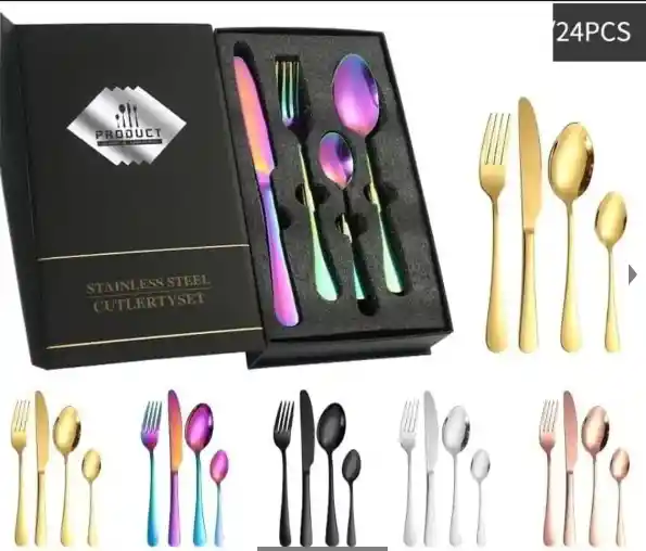 Cubiertos Lujo 24pcs Caja Pequeña