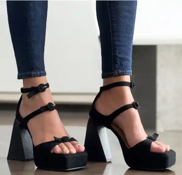 Sandalias Negras Mujer Talla 36 A 37