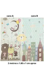 Tapete Para Bebé Plegable Doble Faz Grande De 2m X 180m