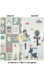 Tapete Para Bebé Plegable Doble Faz Grande De 2m X 180m