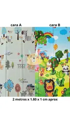 Tapete Para Bebé Plegable Doble Faz Grande De 2m X 180m