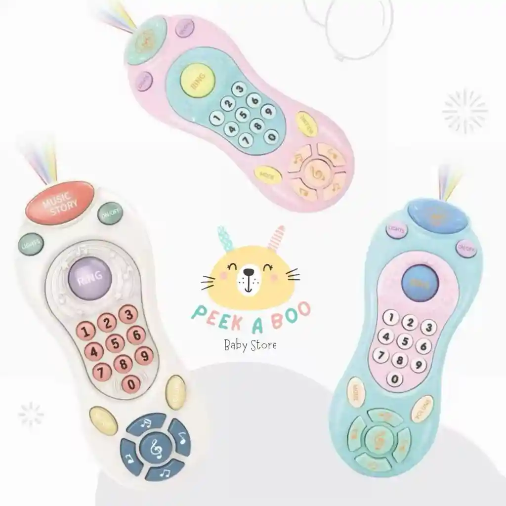 Juguete Teléfono Didáctico Con Luces Y Sonidos Blanco