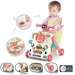 Caminador Musical Didáctico 6 En 1 Para Bebes Rosa