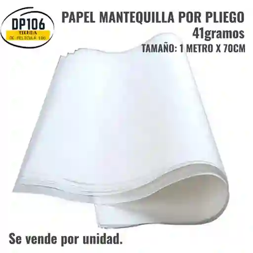 Papel Mantequilla Por Pliego – 41 Gramos (1 M X 70 Cm)