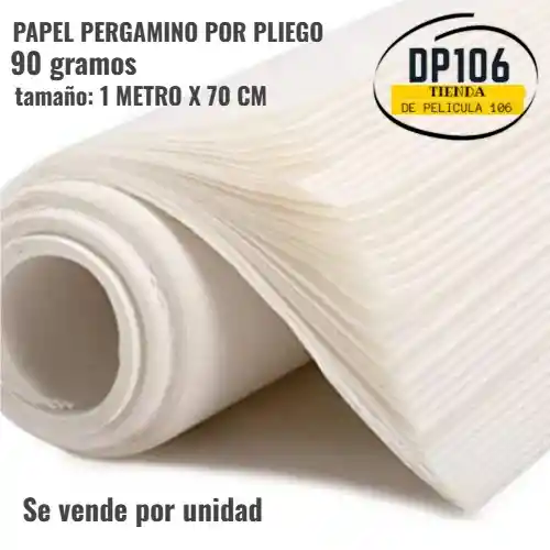 Papel Pergamino Por Pliego – 90 Gramos (1 M X 70 Cm)