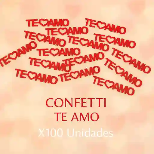 Confetti De Mesa Te Amo Color Rojo X100 Unidades