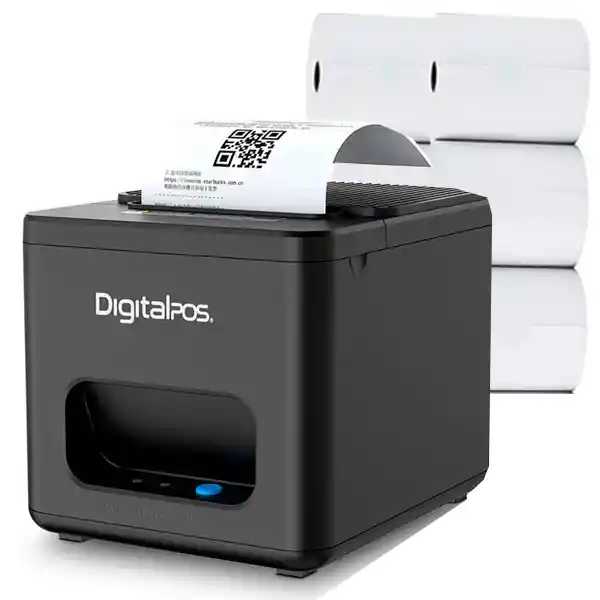Impresora Termica Digital Pos E200i 80mm Usb / Red + Papel Termico X 6