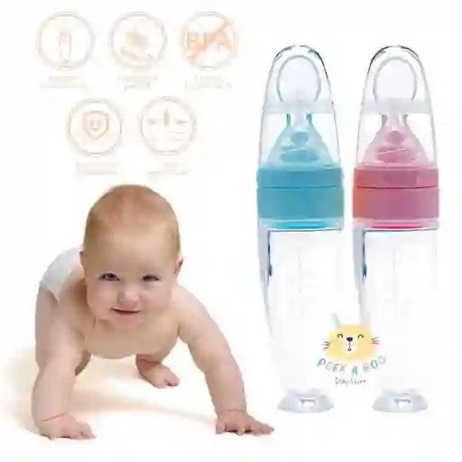 Tetero Cuchara Biberón Punta En Silicona Para Bebés Y Niños
