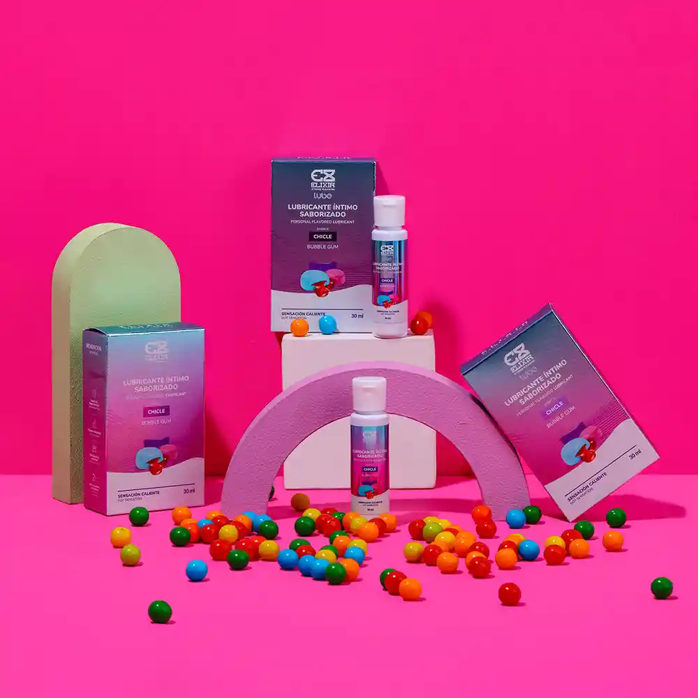 Lubricante Elixir Sensacion Caliente Sabor Chicle