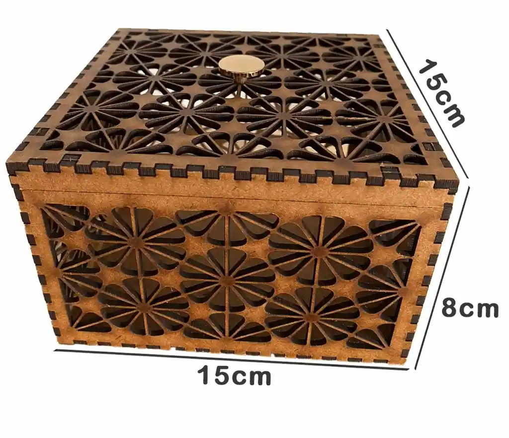 Caja De Madera Cuadrada Decorativa 3