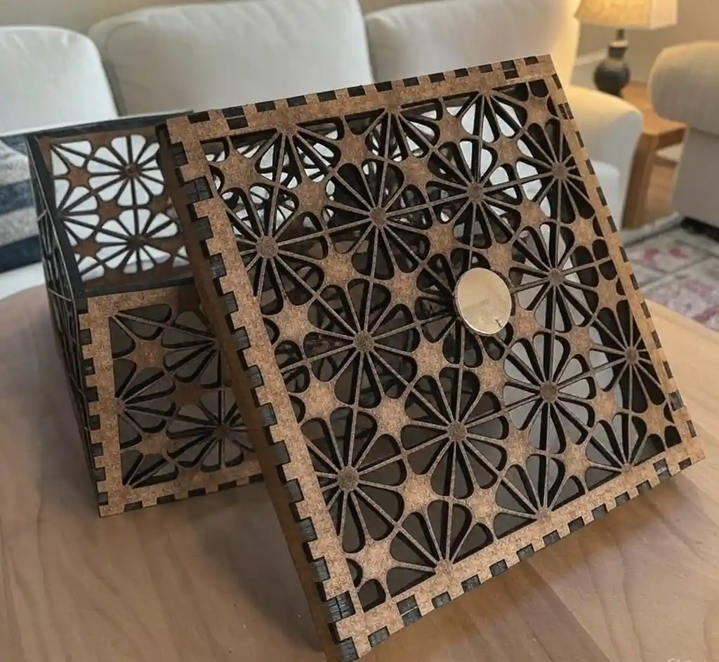 Caja De Madera Cuadrada Decorativa 3
