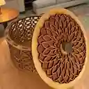 Caja Cilindrica De Madera Mediana Roja