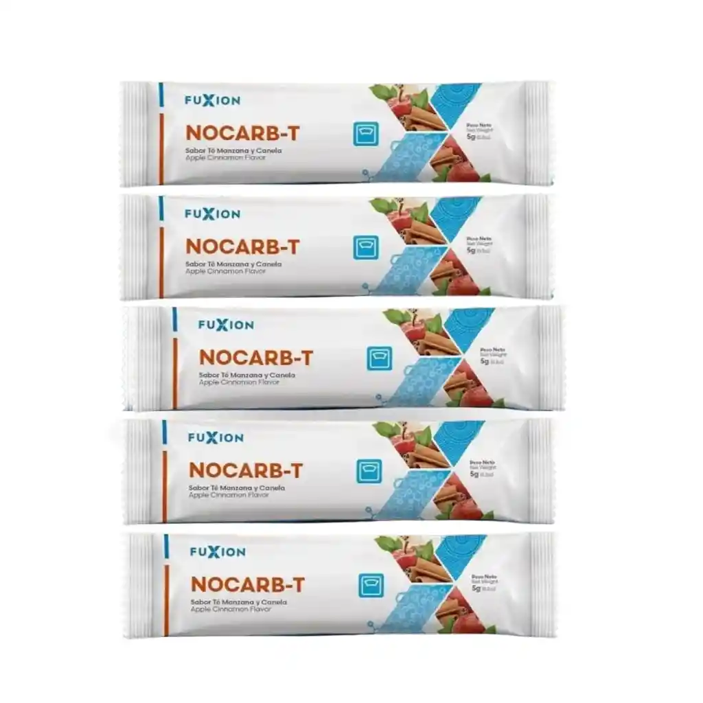 Nocarb T | Pack X5 Unidades | Fuxion | Inhibe Absorcion De Carbohidratos | Control De Peso | Reduce Niveles De Glucosa