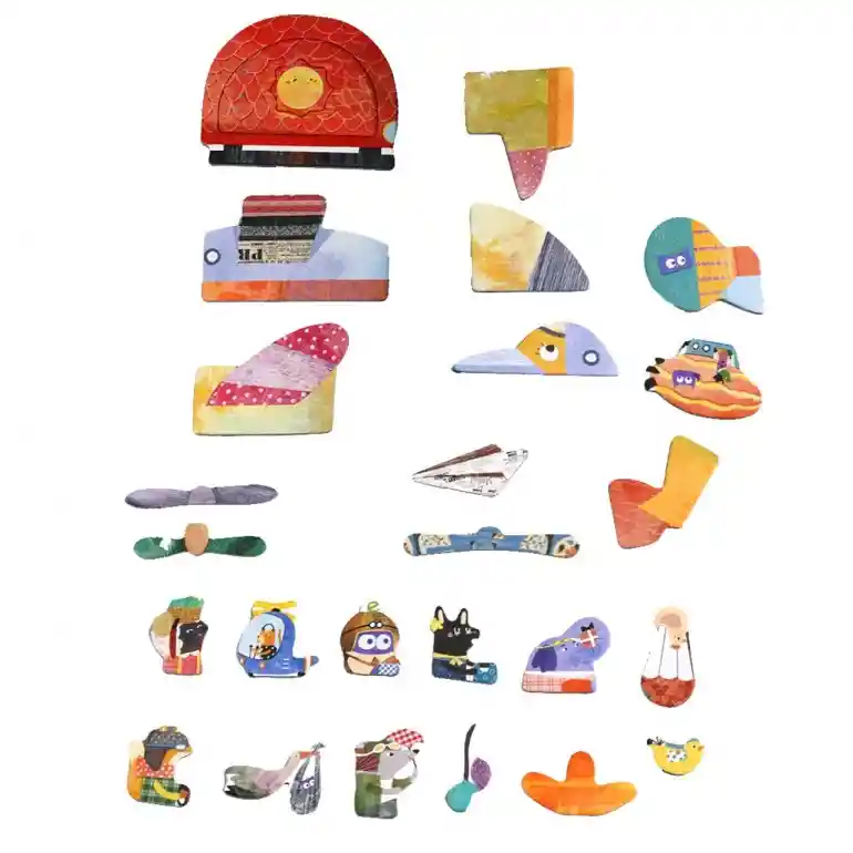 Juego Didáctico Puzzle Magnética Aviones Para Niños