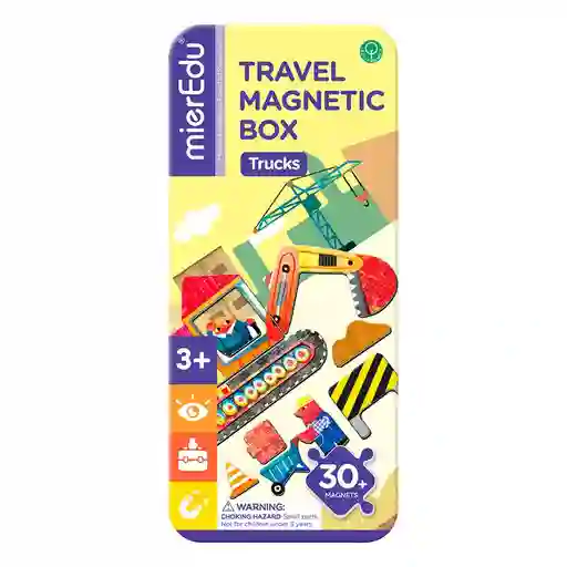 Juego Didáctico Puzzle Camiones Magnéticos Para Niños