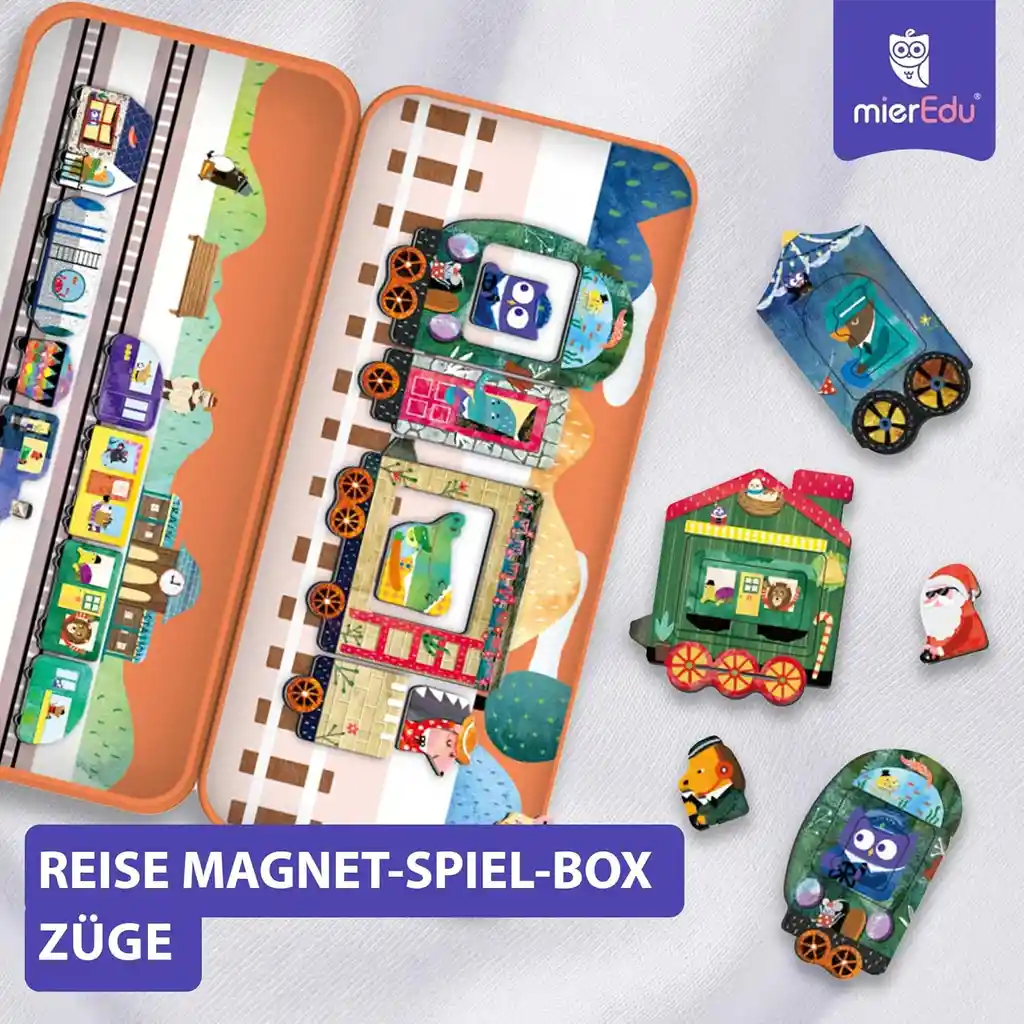 Juego Didáctico Puzzle Tren Magnéticos Para Niños