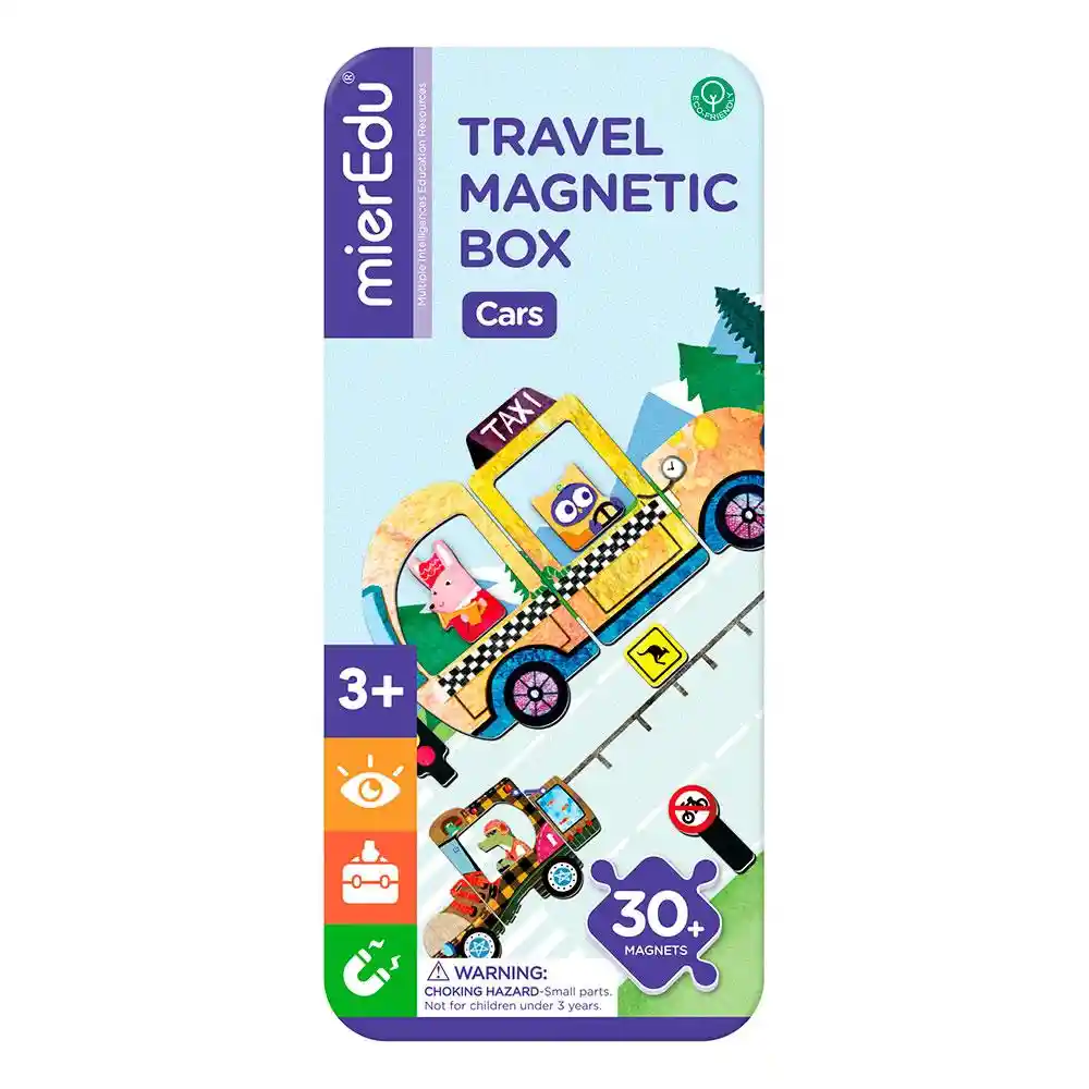 Juego Didáctico Puzzle Vehículos Magnéticos Para Niños