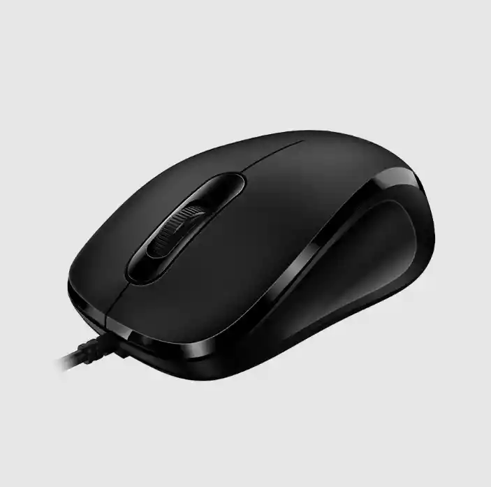 Mouse Óptico Con Conexión Usb, Diseño Ergonómico De Tamaño Completo, 3 Botones Funcionales Y Sensor De 1200 Dpi Para Un Control Preciso Y Cómodo