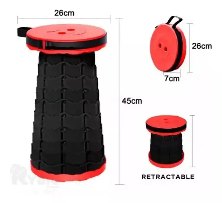 Silla Plegable Redonda Butaca Retráctil Resistente Camping