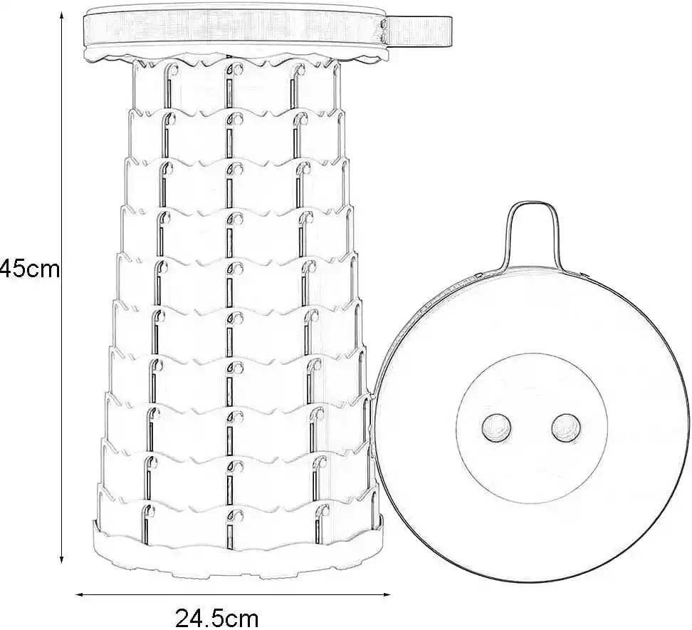Silla Plegable Redonda Butaca Retráctil Resistente Camping