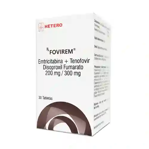Prep Fovirem – Protección Diaria Fovirem 200 Mg / 300 Mg | Caja Con Frasco X 30