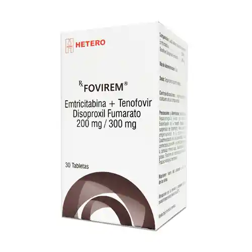 Prep Fovirem – Protección Diaria Fovirem 200 Mg / 300 Mg | Caja Con Frasco X 30