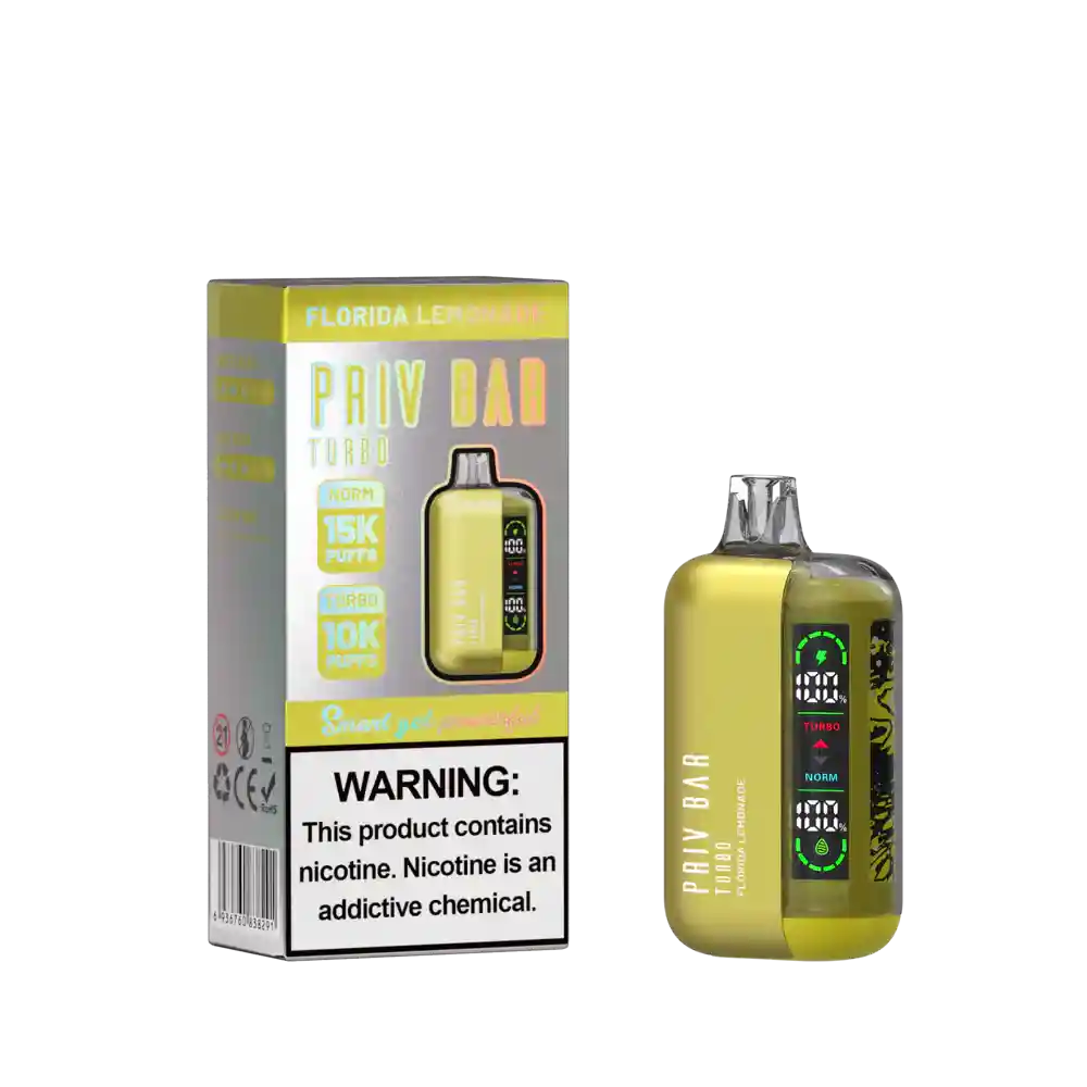 Priv Bar Turbo Florida Lemon 15k/10k Puff - 5% Nicotina
