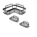 Organizador Esquinero De Ducha 3 En 1 Soporte Acero