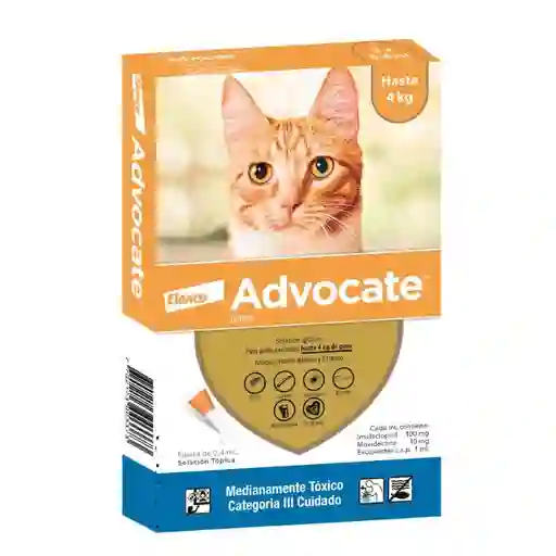 Advocate Antiparasitario Gasta Hasta 4 Kg