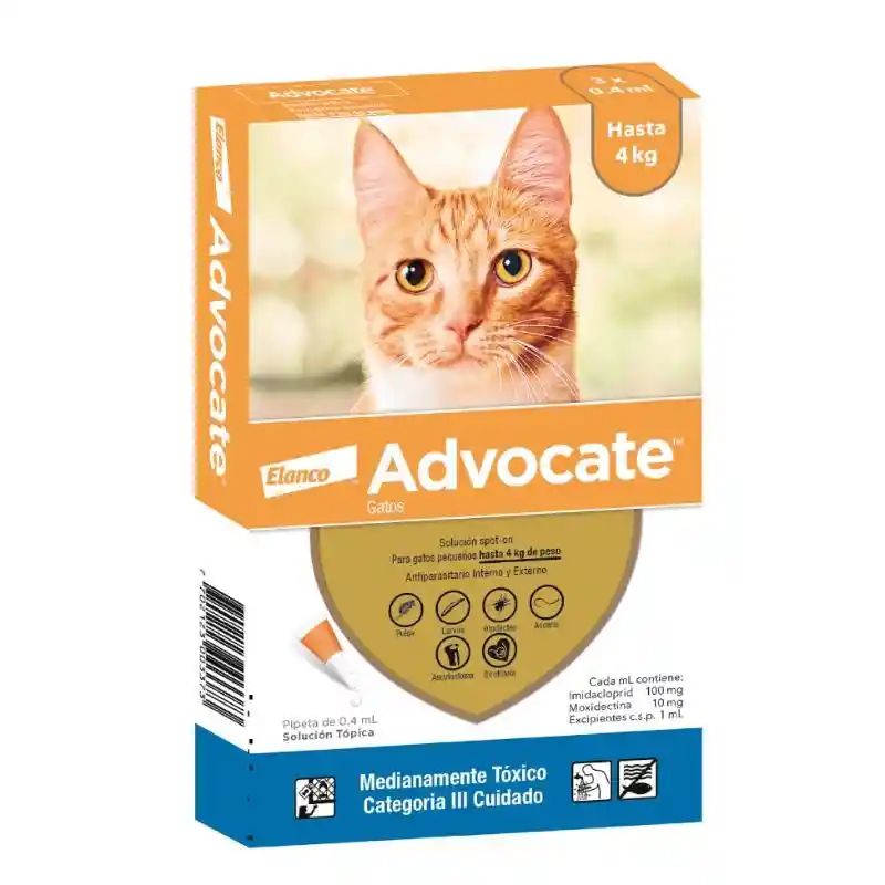Advocate Antiparasitario Gasta Hasta 4 Kg