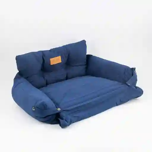 Cama De Perro Vida De Perro Tipo Sofa 50x40x18cm Azul Algodon